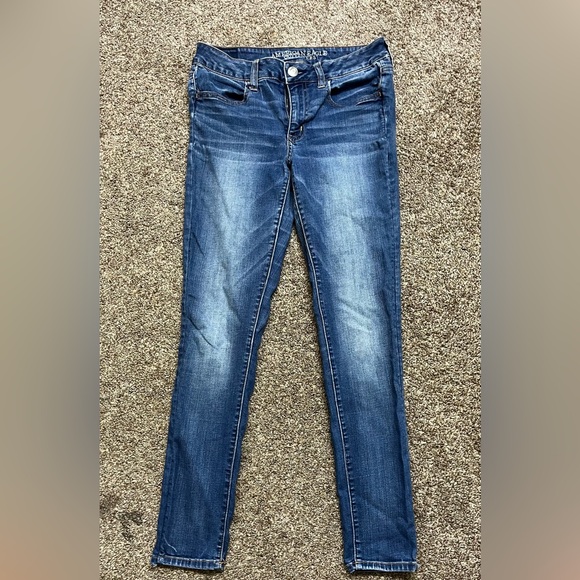 American Eagle Outfitters Denim - American Eagle Outfitters Blue Skinny Jeans with Natural Fading